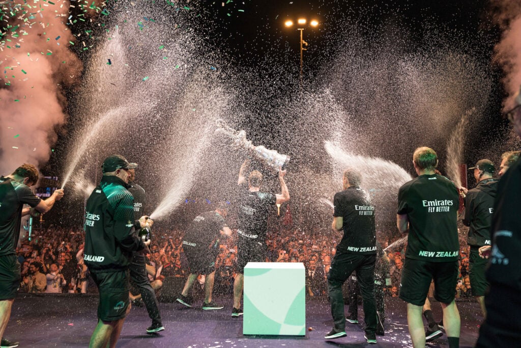 
October 19, 2024. Louis Vuitton 37th America's Cup, Prizegiving. EMIRATES TEAM NEW ZEALAND winners of the Louis Vuitton 37th America's Cup
